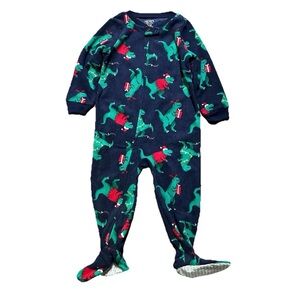 Carter's Navy Blue Dinosaur Footie Pajamas